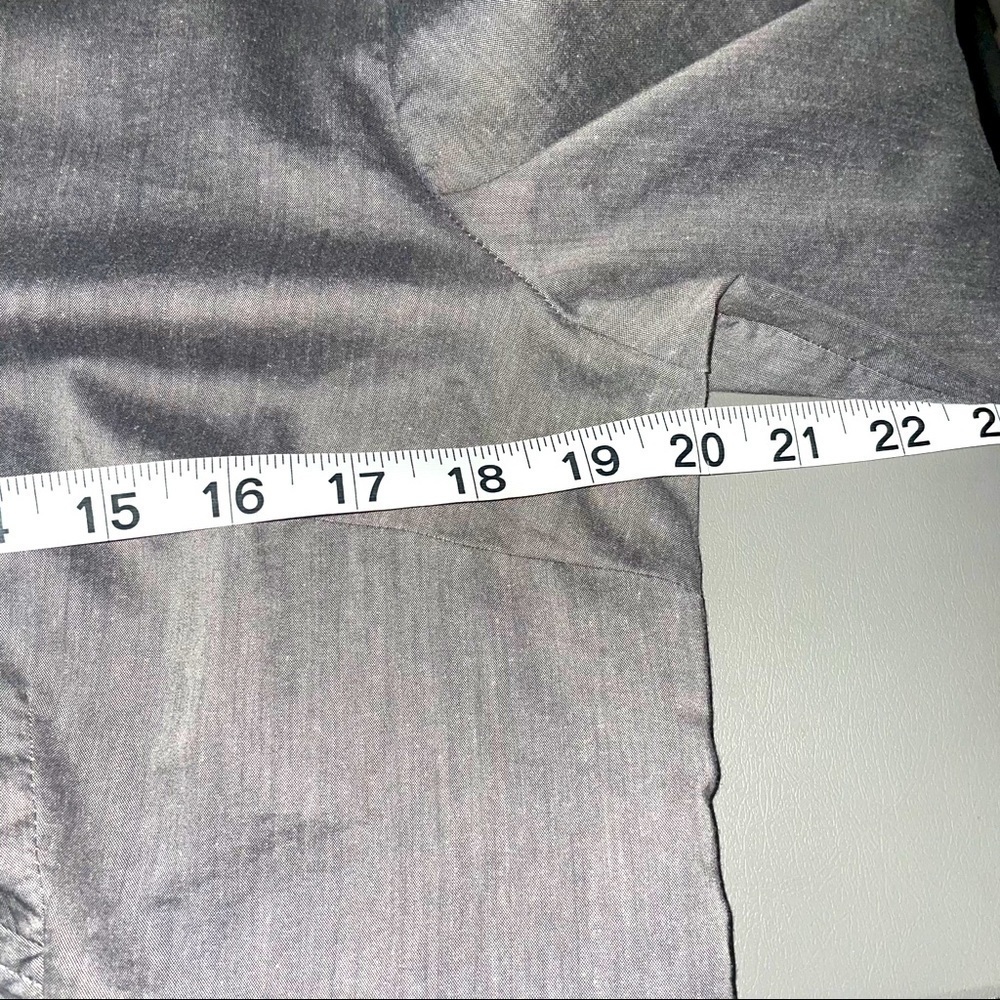 East 5th Collared Wrap Blouse – Gray, Size Medium - Picture 8 of 11